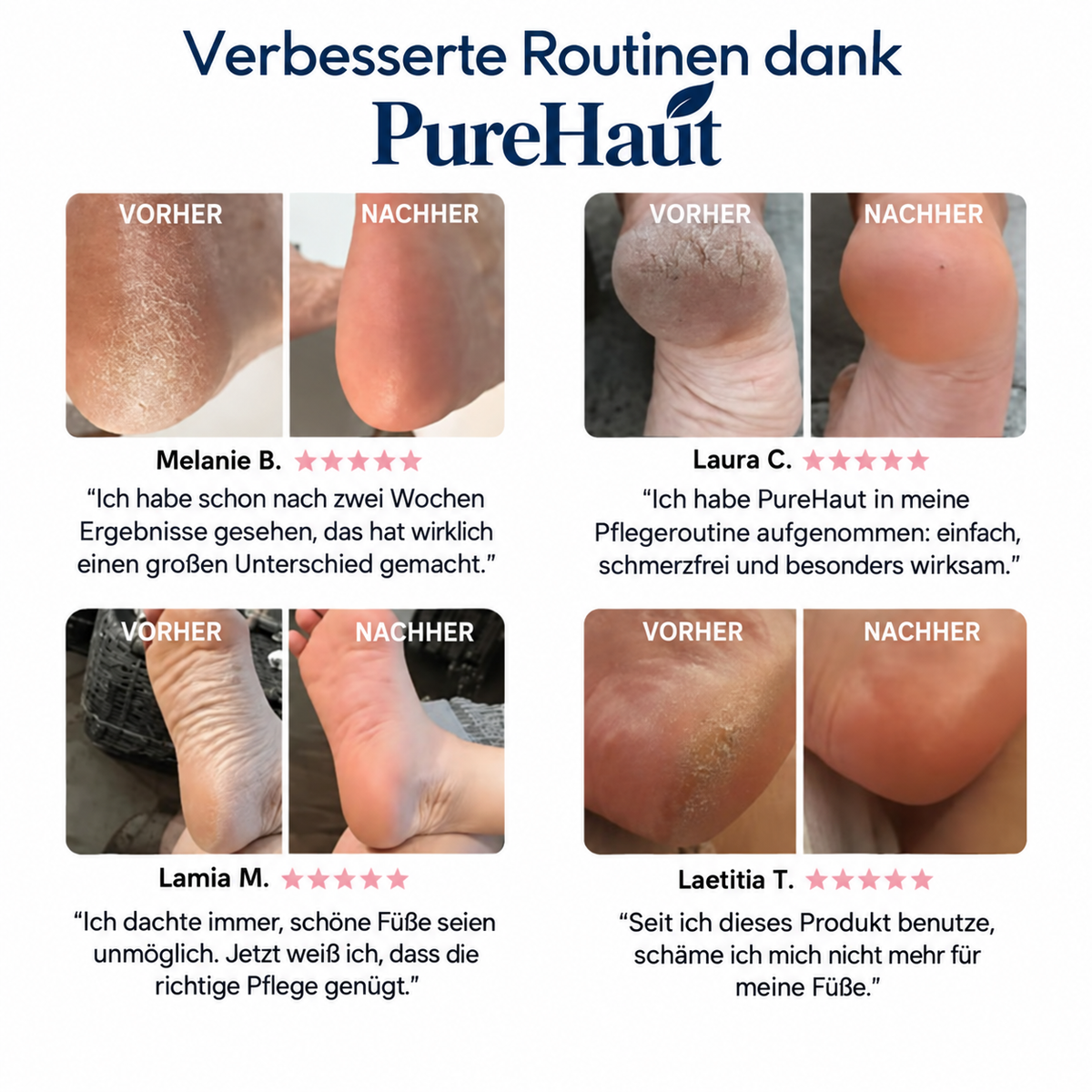 PureHaut Lavendel Fußpeeling-Maske